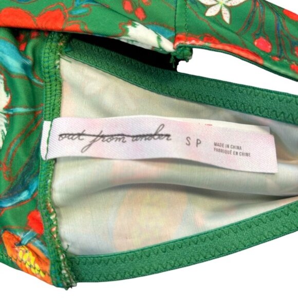 NWOT Out From Under UO Women's Bossa Nova Halter Bra in Green Multi Floral Small - Picture 4 of 7